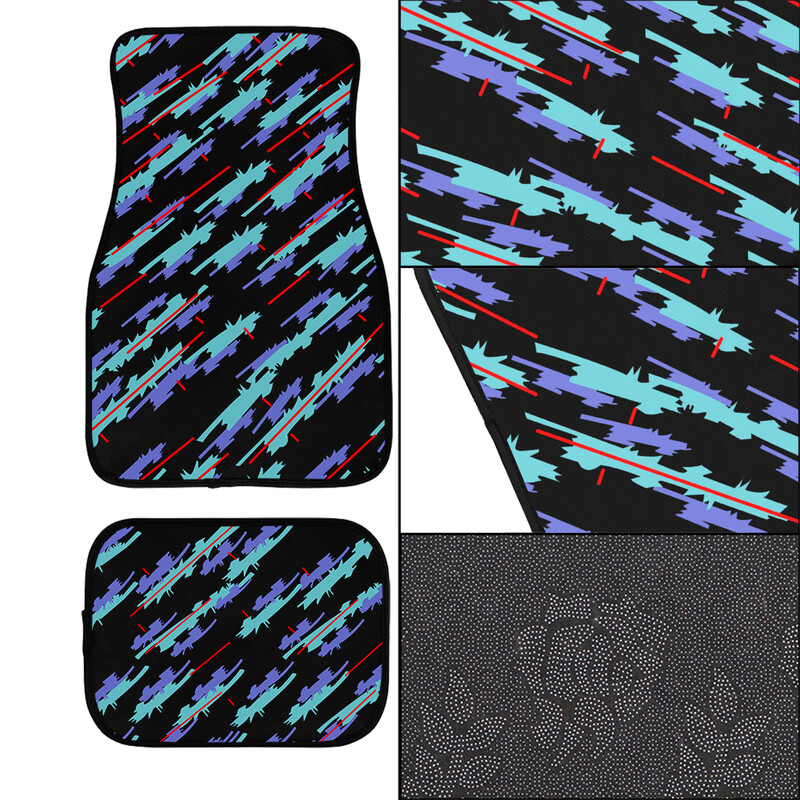 Universāls JDM Racing Styling maskēšanās zils Retro HKS grīdas paklājs salona apdares paklājs auto aksesuāri automašīnu veidošanai