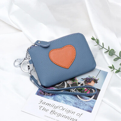 2025 Portofel nou din piele de vacă de designer, marca originală, portofele pentru femei pentru femei, poșete de vânzare pentru fete, geantă cu inimă din piele naturală Kawaii