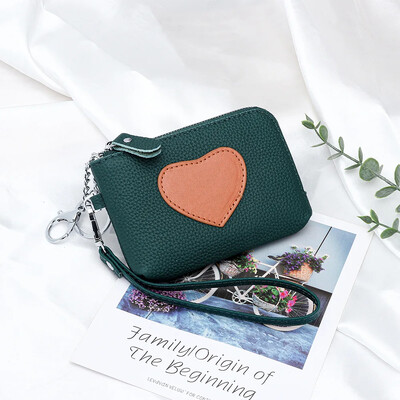 2025 Portofel nou din piele de vacă de designer, marca originală, portofele pentru femei pentru femei, poșete de vânzare pentru fete, geantă cu inimă din piele naturală Kawaii