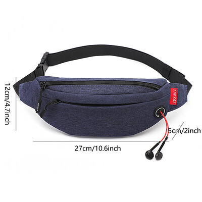 TINYAT Genți de talie pentru bărbați Poșetă ocazională Geantă mare pentru curea pentru telefon Geantă pentru telefon de călătorie din pânză pentru femei Geanta Banana pentru șold 4 buzunare