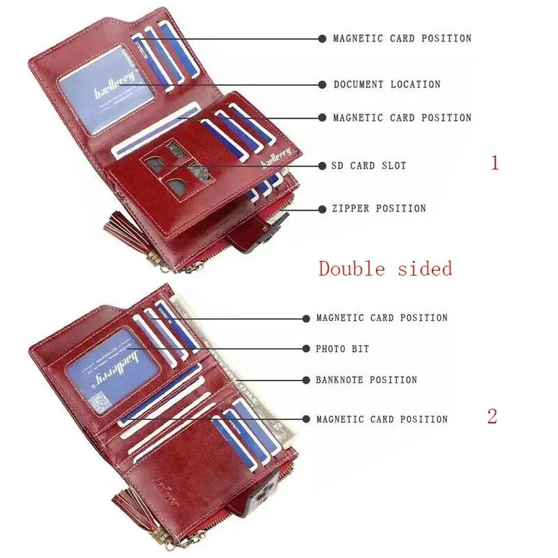 Portofel din piele din ceară cu ulei de modă, pentru femei, cu fermoar mic și cu fermoar, poșetă pentru monede, de înaltă calitate, pentru card de credit, scurt