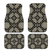 4 bucăți covorașe universale, impermeabile, anti-alunecare, față, spate, cu imprimeu floral, covorașe auto, rezistente la uzură.