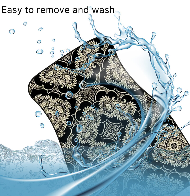 4 bucăți covorașe universale, impermeabile, anti-alunecare, față, spate, cu imprimeu floral, covorașe auto, rezistente la uzură.