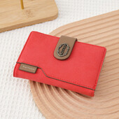 Nou Portofel Vintage Femeie Portofel Mediu Femei Dama Mica Piele Nubuck Portmoneta Fete Portafete