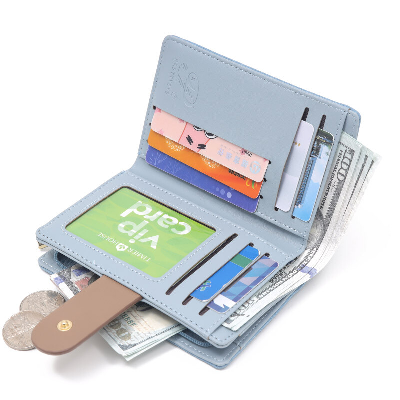 Nou Portofel Vintage Femeie Portofel Mediu Femei Dama Mica Piele Nubuck Portmoneta Fete Portafete