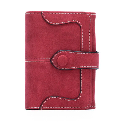 Portofele scurte pentru femei Poșete din piele PU pentru femei Portafete din nubuc Portafel pentru femei Vintage Portofel mic cu fermoar cu monedă pură