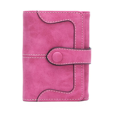 Portofele scurte pentru femei Poșete din piele PU pentru femei Portafete din nubuc Portafel pentru femei Vintage Portofel mic cu fermoar cu monedă pură