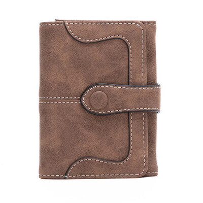 Portofele scurte pentru femei Poșete din piele PU pentru femei Portafete din nubuc Portafel pentru femei Vintage Portofel mic cu fermoar cu monedă pură