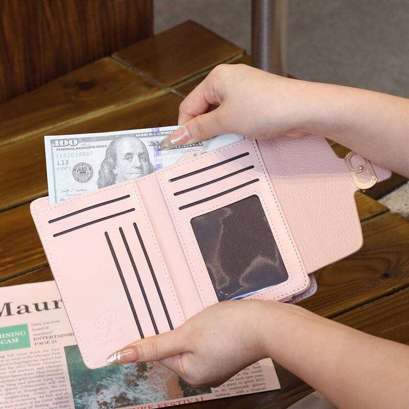 Brand Vintage Portofel Femei Poșetă Femeie Design Mediu Piele PU Schimbare Card Holder Case pentru Femei Lady Fete Carteira