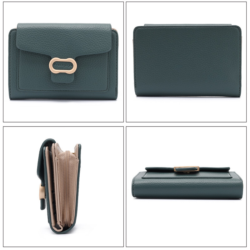 Brand Vintage Portofel Femei Poșetă Femeie Design Mediu Piele PU Schimbare Card Holder Case pentru Femei Lady Fete Carteira