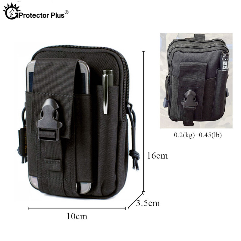 PROTECTOR PLUS Tactical Molle piederumu soma jostas vidukļa tālruņa somiņa, pārgājieni, kāpšana, skriešana, ceļojumi, daudzfunkcionālie komplekti