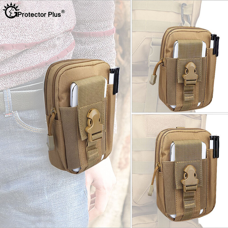 PROTECTOR PLUS Tactical Molle piederumu soma jostas vidukļa tālruņa somiņa, pārgājieni, kāpšana, skriešana, ceļojumi, daudzfunkcionālie komplekti