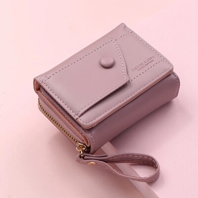 Four Seasons ženski kratki novčanik s patentnim zatvaračem Tower kopča Zero Wallet Djevojačka studentica Ručna torba Jednobojna Jednostavna Svestrana modna