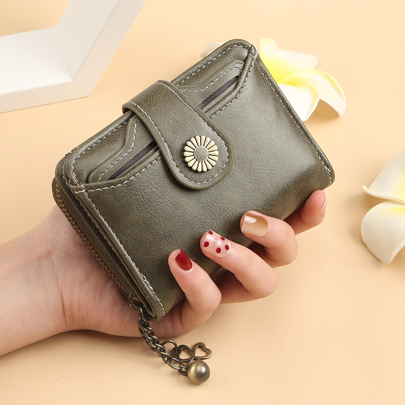 Poșetă nouă de damă Poșetă de monede premium cu fermoar cu franjuri