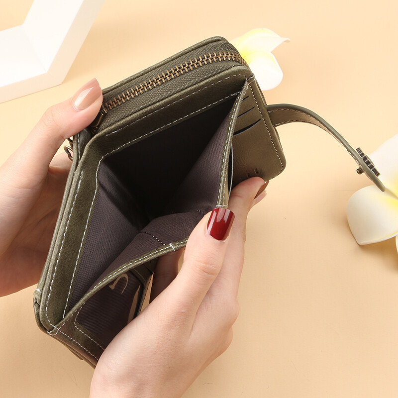 Poșetă nouă de damă Poșetă de monede premium cu fermoar cu franjuri