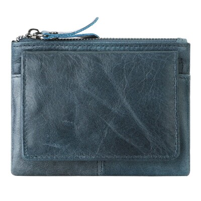 Retro RFID maciņš, mazs vīriešu kredītkartes turētājs, maks vīriešiem, tievs ādas maks ar monētu maku vīriešiem sievietēm