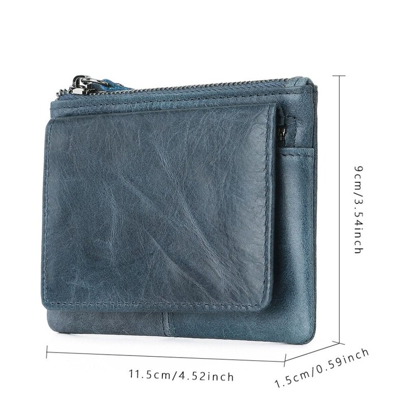 Retro RFID maciņš, mazs vīriešu kredītkartes turētājs, maks vīriešiem, tievs ādas maks ar monētu maku vīriešiem sievietēm