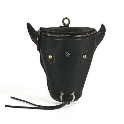 Biezs Crazy Horse Ādas vīriešiem Retro ceļojumu jostas Fanny jostas somas komplekts Design Hook Bum Hip Bag 6" tālruņa cigarešu maisiņš, vīrietis 835