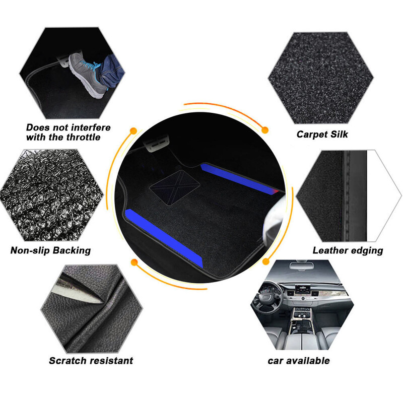 4Gb Universālie automašīnu grīdas paklājiņi PEUGEOT 206 206CC 207 207CC 301 307cc 308 308CC zamšādas paklāja auto salona piederumi