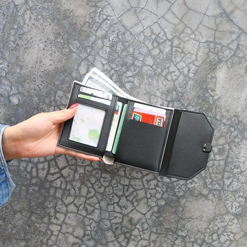 Novi luksuzni ženski kratki novčanik, modni držač za više kartica, torbica za novčiće, ženski novčanici, male torbice za novac, torbica od PU kože