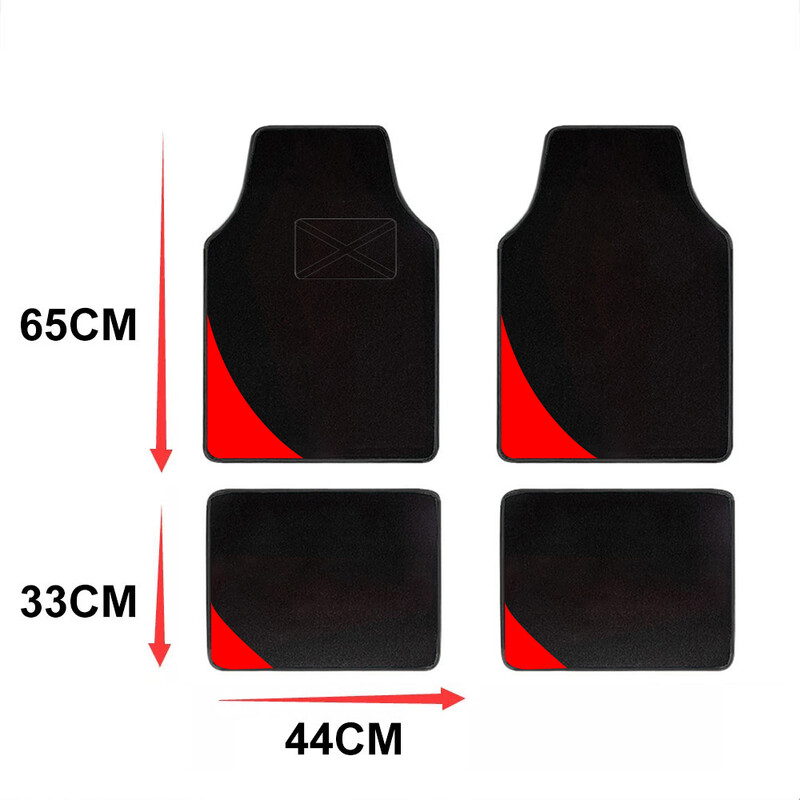 4 gab. Universālie auto grīdas paklājiņi, pretslīdes paklājiņi, auto pēdu paliktņi, auto stila paklāji