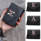 Poșetă mini portofel pentru femei Poșetă drăguță cu model litere roz Portofel subțire blocare RFID Suport card de credit buzunar pentru monede fereastră de identificare