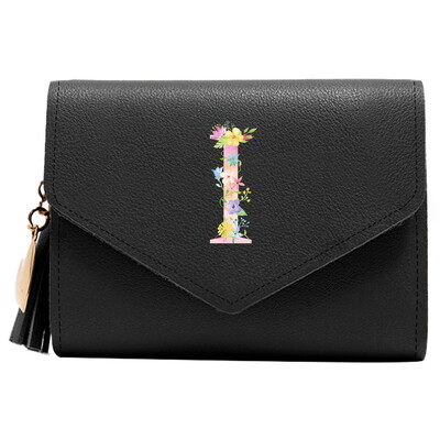 Poșetă mini portofel pentru femei Poșetă drăguță cu model litere roz Portofel subțire blocare RFID Suport card de credit buzunar pentru monede fereastră de identificare