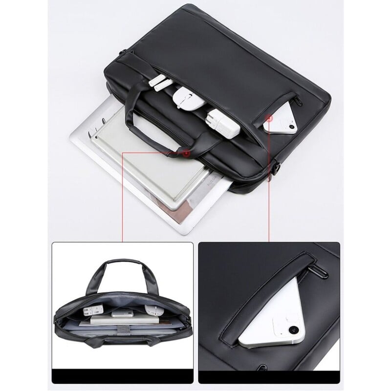 Férfi táskatáska Egyszerű üzleti válltáska Híres táskák Híres márka Vízálló irodai kézitáska 15 hüvelykes Laptop táska Új