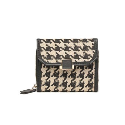 Slot cu mai multe carduri Geanta pentru carduri 2 în 1 Piele PU Stil coreean Portofel scurt Pochetă Pochetă Buzunar pentru card Fermoar Poșetă pentru monede