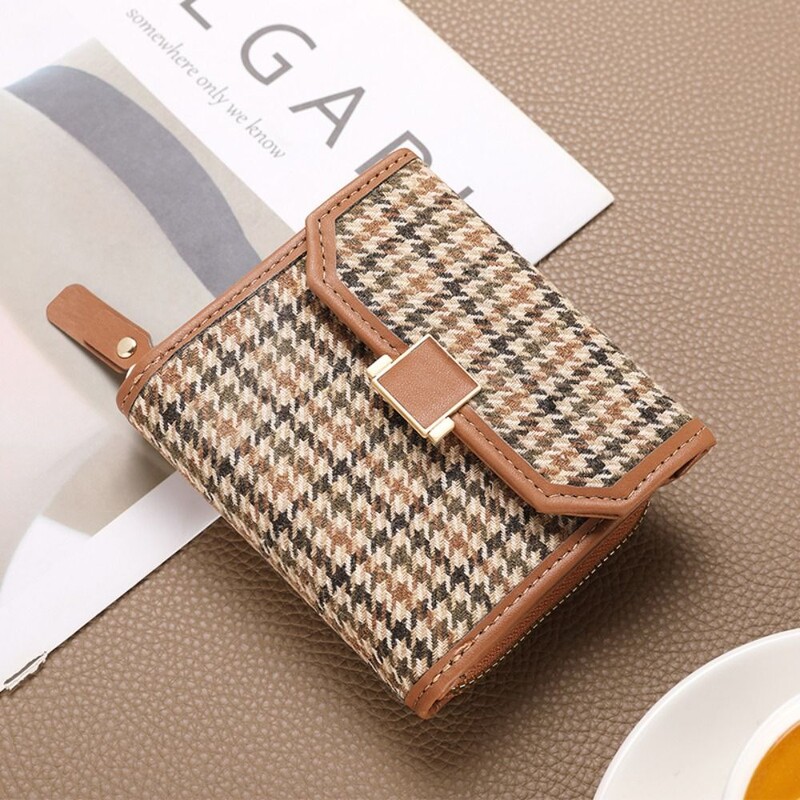 Slot cu mai multe carduri Geanta pentru carduri 2 în 1 Piele PU Stil coreean Portofel scurt Pochetă Pochetă Buzunar pentru card Fermoar Poșetă pentru monede