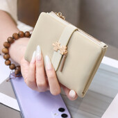 Brand Fashion Portofel scurt Poșetă pentru femei, plin de două ori, portofel pentru monede, pentru femei, cu card, Carteira mică