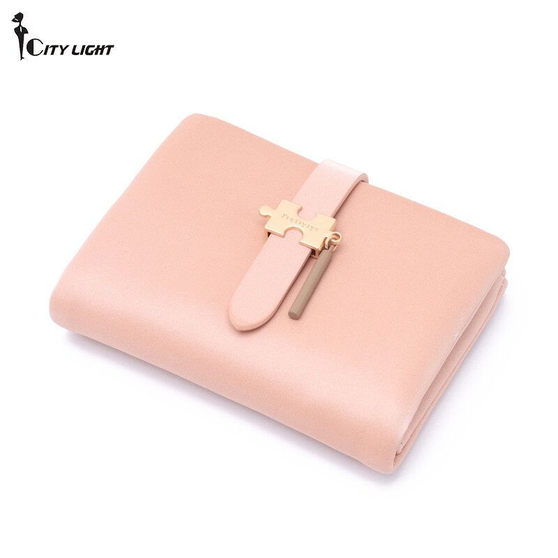 Brand Fashion Portofel scurt Poșetă pentru femei, plin de două ori, portofel pentru monede, pentru femei, cu card, Carteira mică