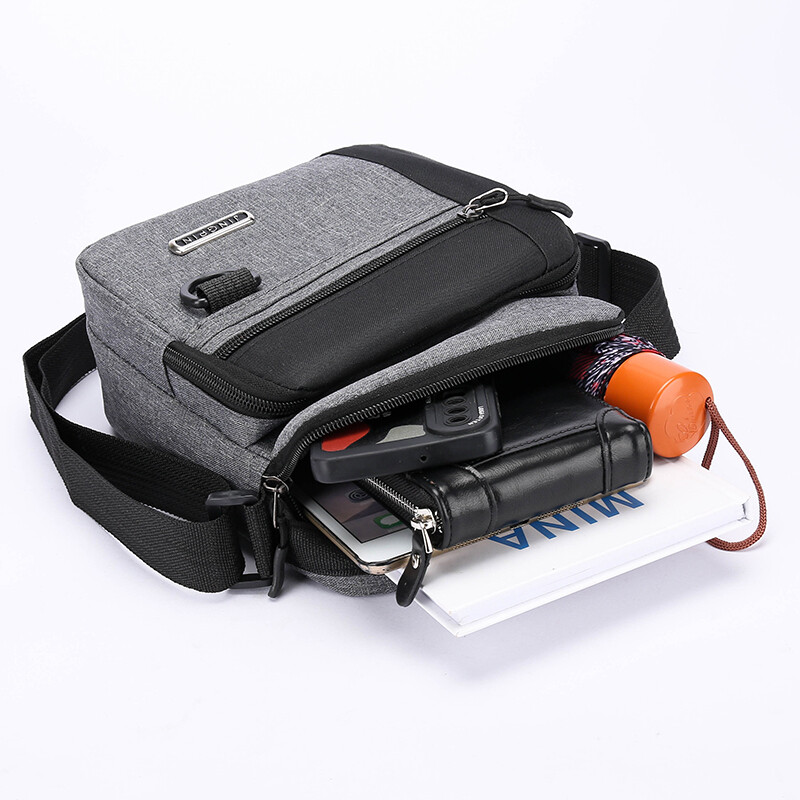 Geantă pentru bărbați de mare capacitate Geantă de umăr unică Rucsac impermeabil și rezistent la uzură Buzunare multiple pentru afaceri de afaceri