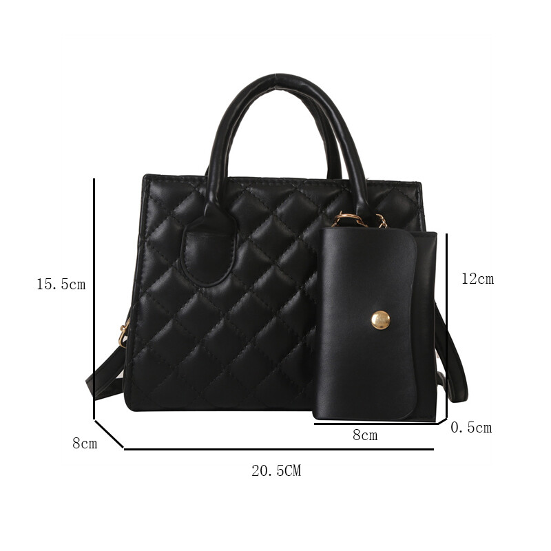 Geantă de mână cu rețea diamantată din PU, cu curea de umăr lată și geantă de mână cu un singur umăr