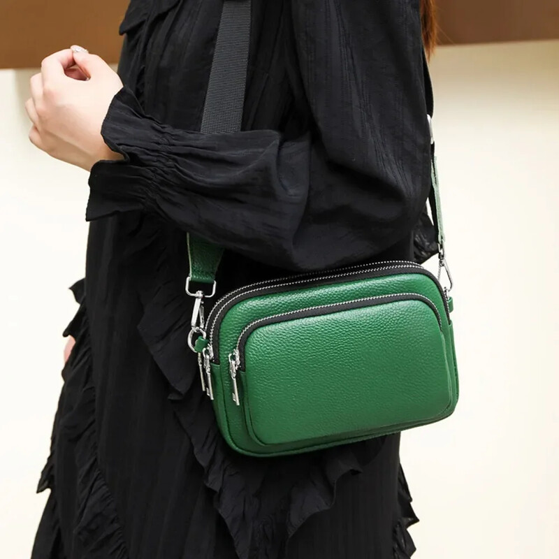 Geantă de umăr din piele naturală 100%, pentru femei, genți dreptunghiulare, genți de mână de designer de lux, pentru femei, Messenger 2025