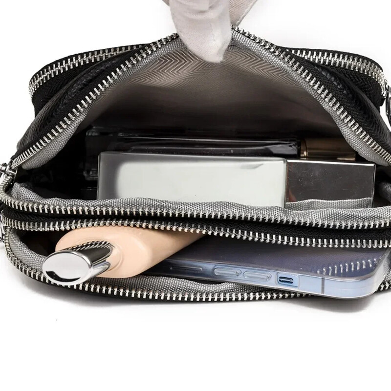 Geantă de umăr din piele naturală 100%, pentru femei, genți dreptunghiulare, genți de mână de designer de lux, pentru femei, Messenger 2025