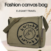 Vintage multfilmu sieviešu audekla soma liela ietilpība sieviešu rokassomiņa pleciem