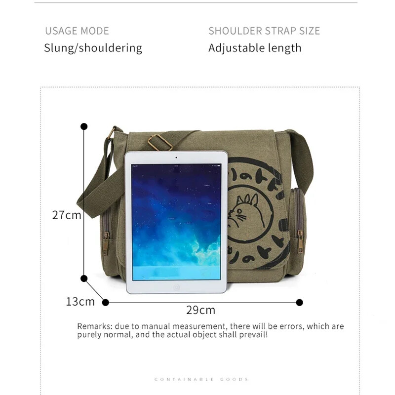 Vintage multfilmu sieviešu audekla soma liela ietilpība sieviešu rokassomiņa pleciem