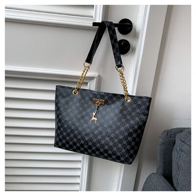 Genți de umăr noi din piele PU Genți de mână cu imprimare de mare capacitate Geantă de tote femei