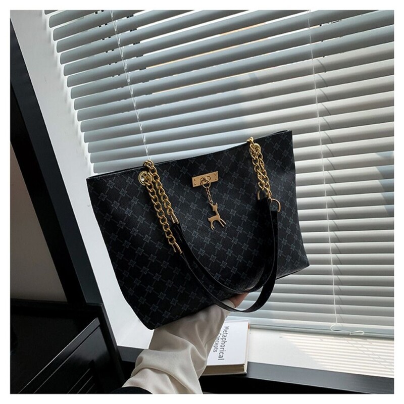 Genți de umăr noi din piele PU Genți de mână cu imprimare de mare capacitate Geantă de tote femei