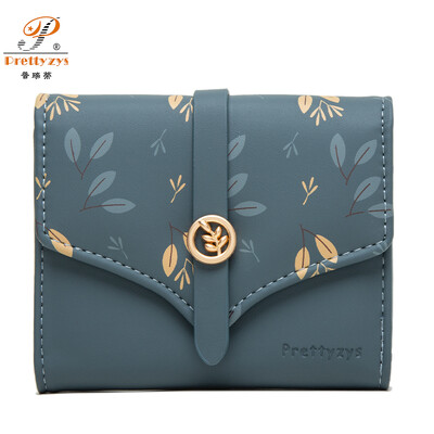 Portofel de femeie Portofel noi de imprimare pentru femei Poșetă scurtă de schimbare Geantă de mână pentru monede Carduri Numerar Piele PU Buzunar pentru monede Cartera Mujer