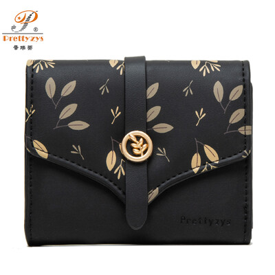 Portofel de femeie Portofel noi de imprimare pentru femei Poșetă scurtă de schimbare Geantă de mână pentru monede Carduri Numerar Piele PU Buzunar pentru monede Cartera Mujer
