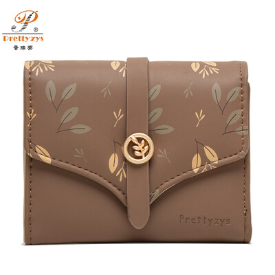 Portofel de femeie Portofel noi de imprimare pentru femei Poșetă scurtă de schimbare Geantă de mână pentru monede Carduri Numerar Piele PU Buzunar pentru monede Cartera Mujer