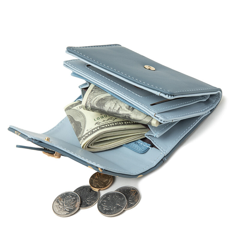 Portofel de femeie Portofel noi de imprimare pentru femei Poșetă scurtă de schimbare Geantă de mână pentru monede Carduri Numerar Piele PU Buzunar pentru monede Cartera Mujer