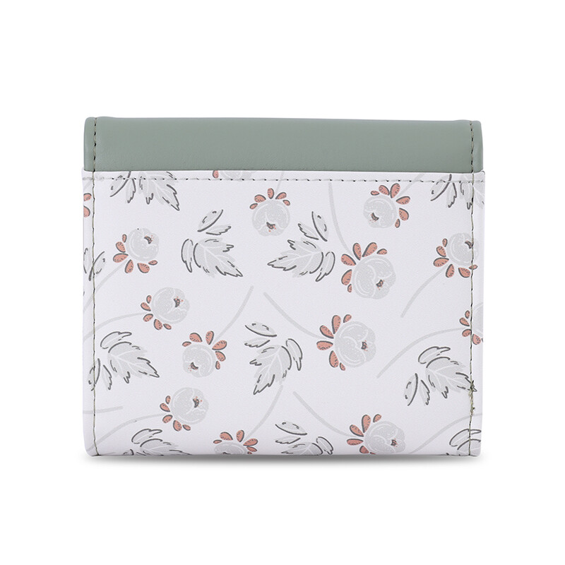 2024, primăvară/vară, portofel scurt pentru femei, coreeană cu imprimeu PU, geantă pliabilă cu trei ori, stradă populară ins nich