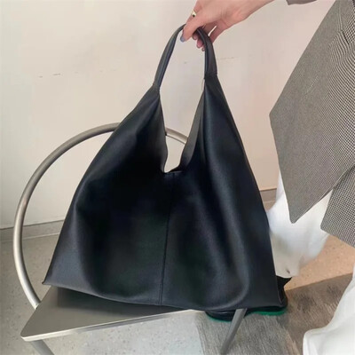 Genți de mână din piele moale la modă de lux, maro, genți de mână de mare capacitate, pentru cumpărături, geantă de umăr, ocazională pentru femei