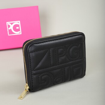 PG PATSY GARIS Fashion Classic Retro Ανδρικό και Γυναικείο Universal Wallet Letter Printed Portable Card Bag Zero Wallet