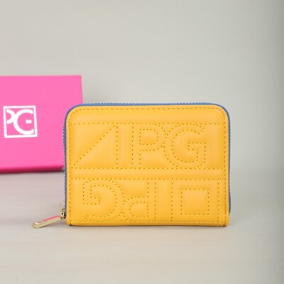 PG PATSY GARIS Portofel universal pentru bărbați și femei, la modă, clasică, retro, tipărită cu litere, geantă portabilă pentru card Portofel zero