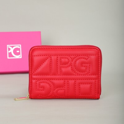 PG PATSY GARIS Portofel universal pentru bărbați și femei, la modă, clasică, retro, tipărită cu litere, geantă portabilă pentru card Portofel zero