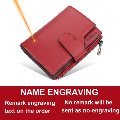 2024 portofele noi pentru femei Nume personalizat modă scurtă din piele PU de calitate Suport card clasic de femeie portofel cu fermoar pentru femei